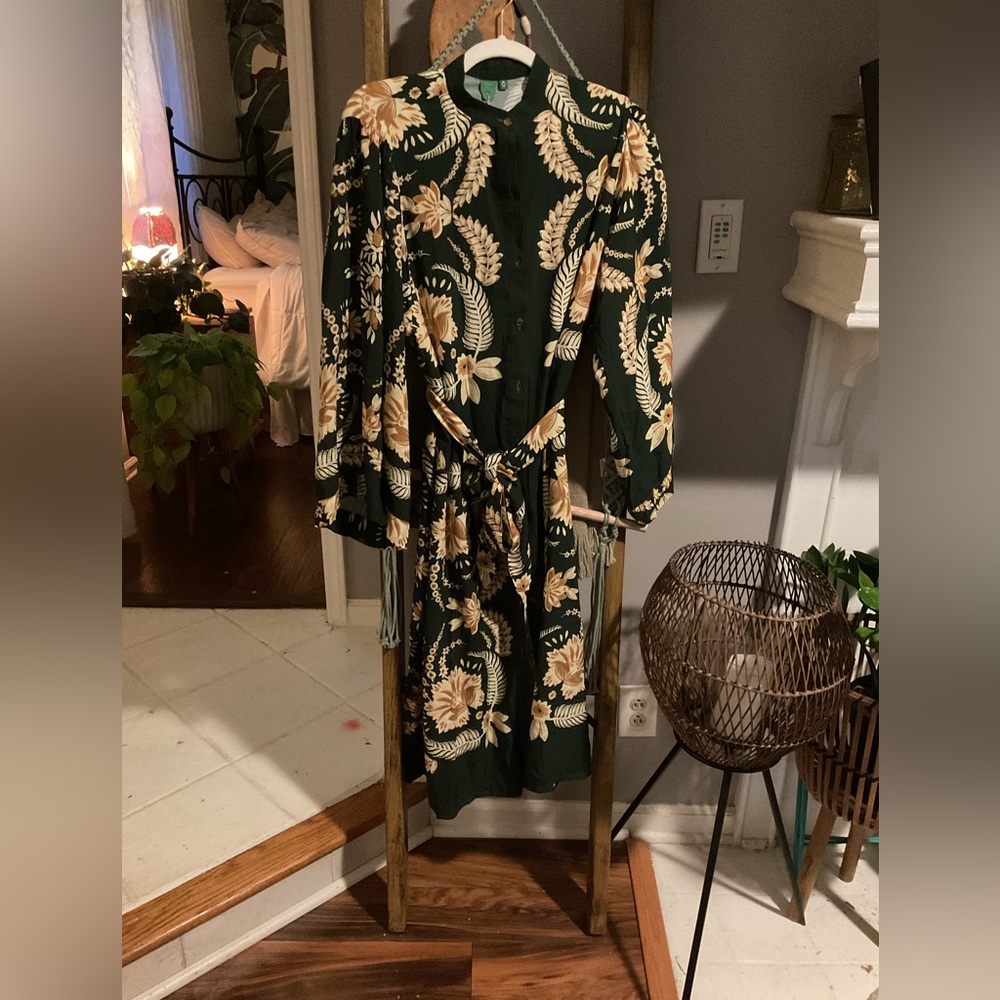 FarmRIO Green Midi dress